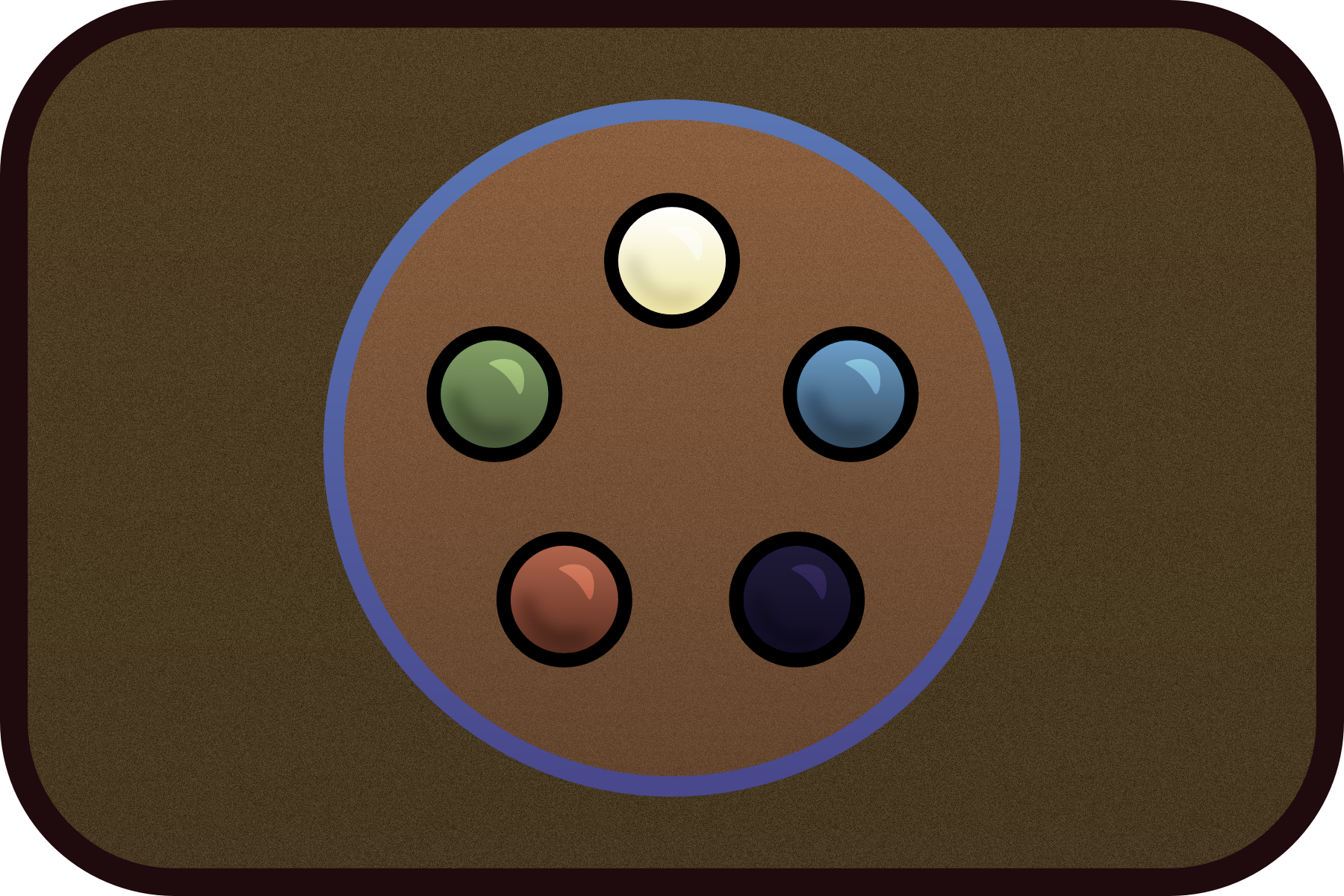 Mana orbs on brown background