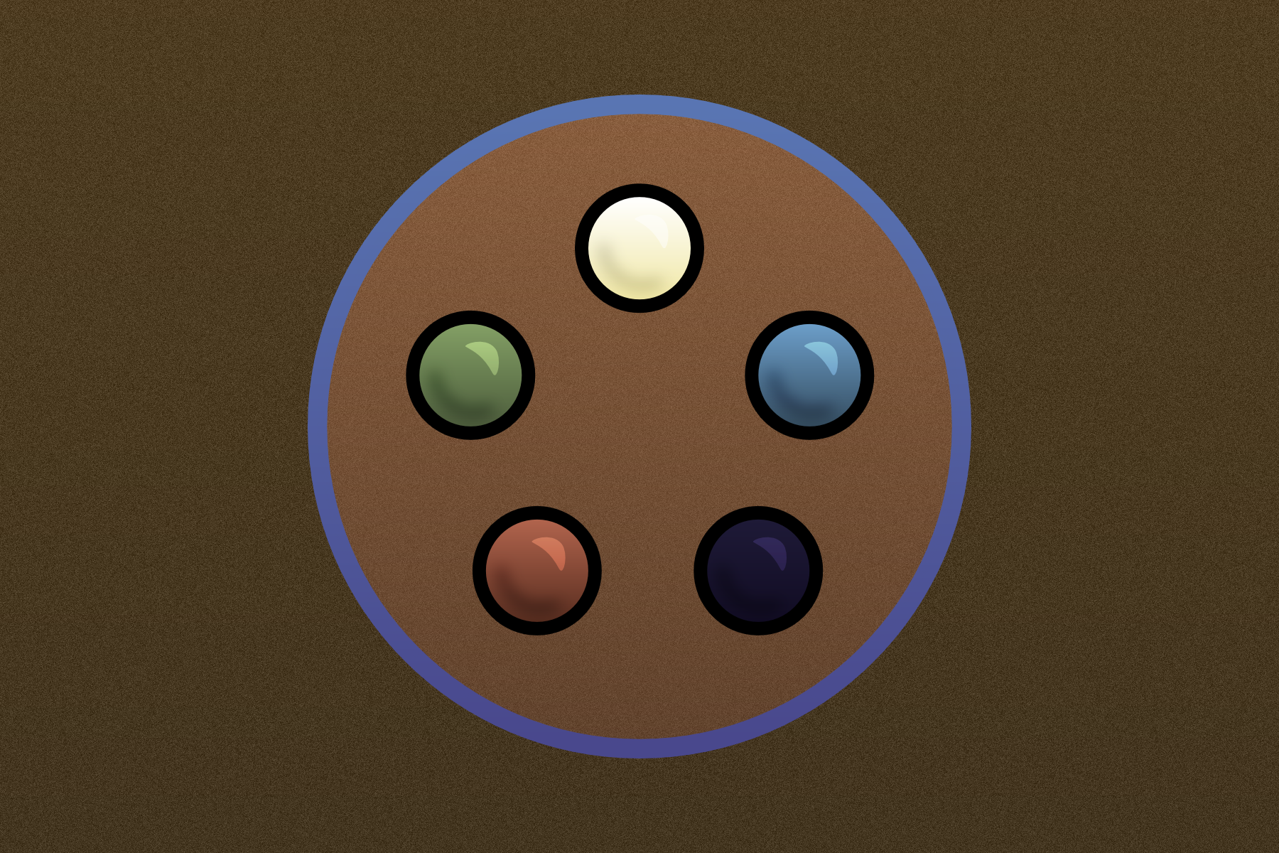 ScryOne mana orbs on brown background