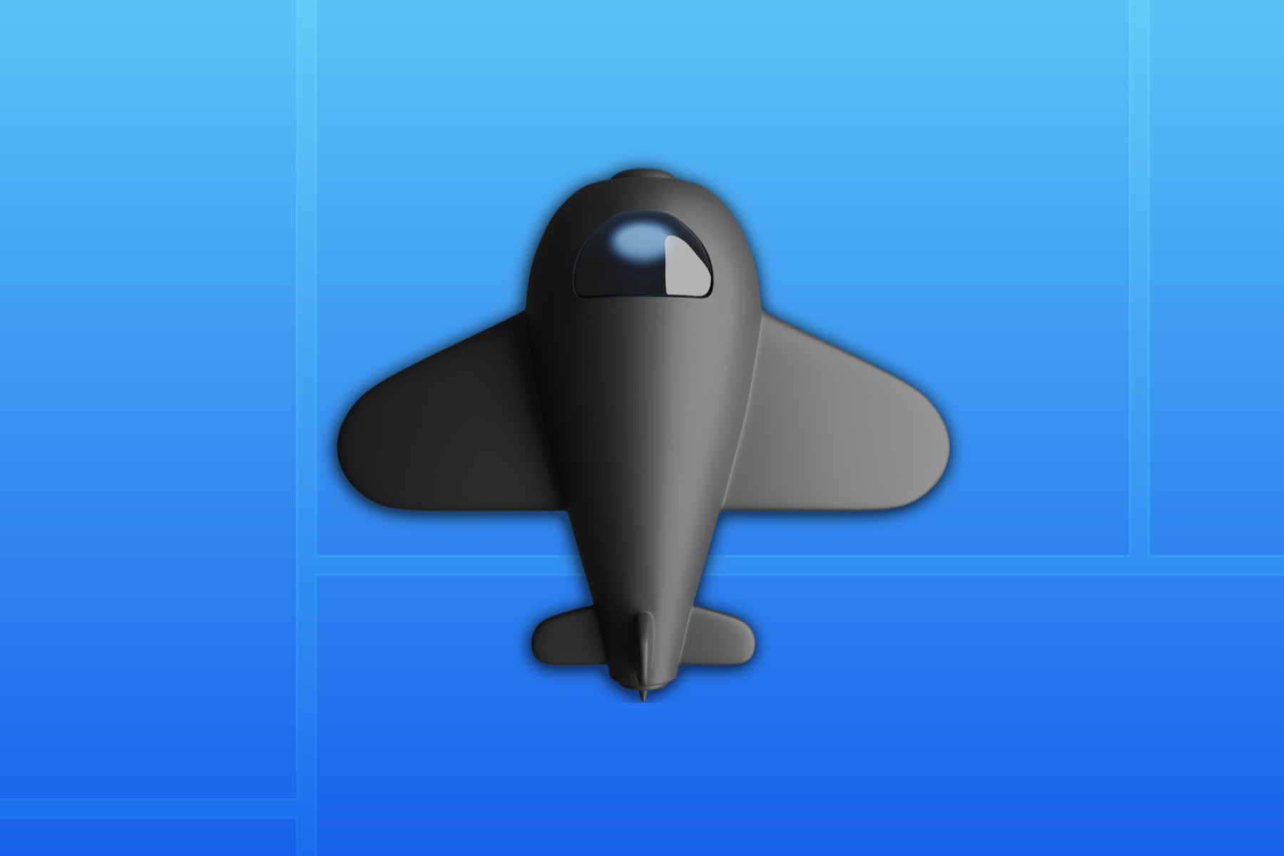 Vantage Point icon plane over blue mosaic farmland