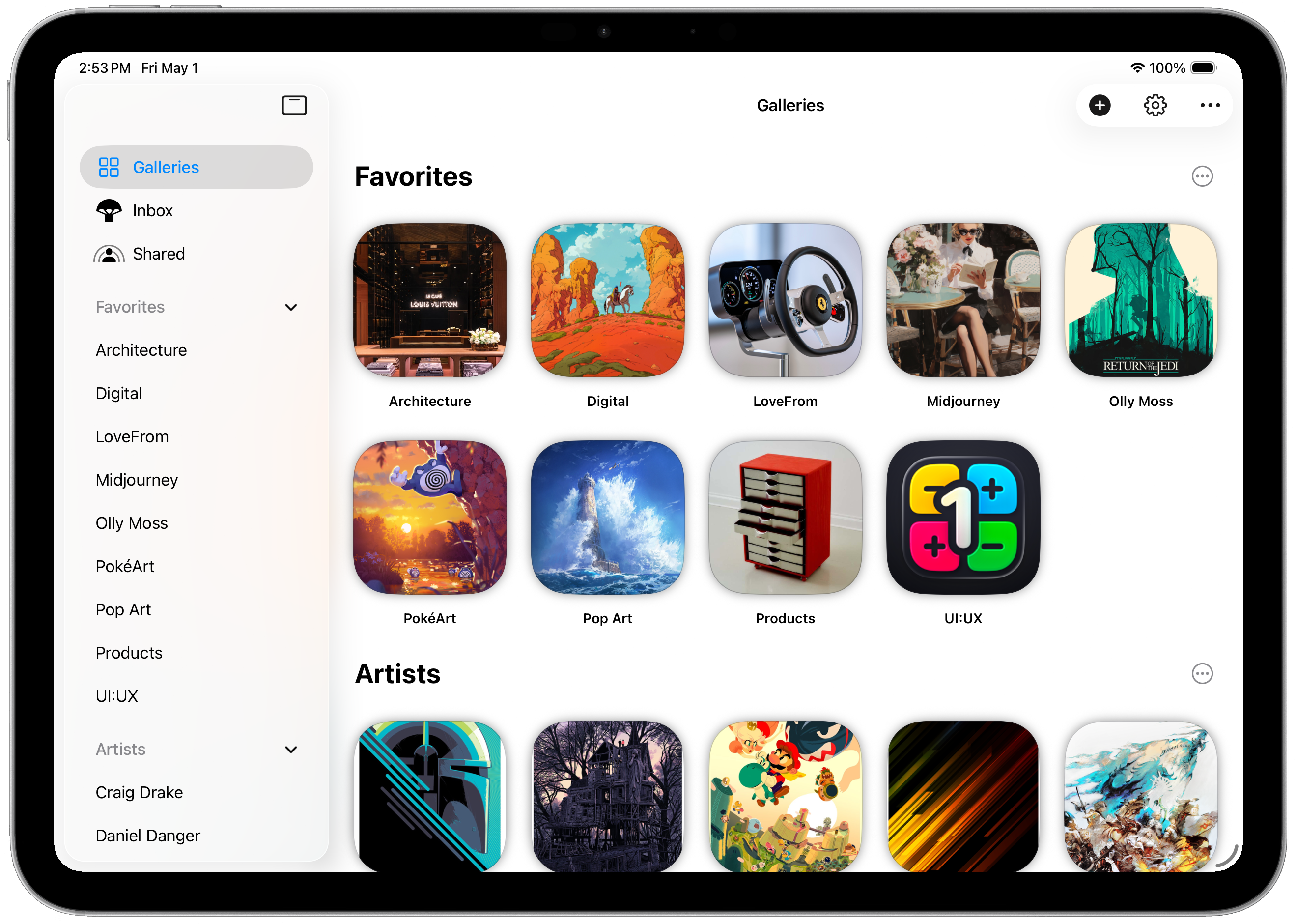Screenshot of Vantage Point on iPhone